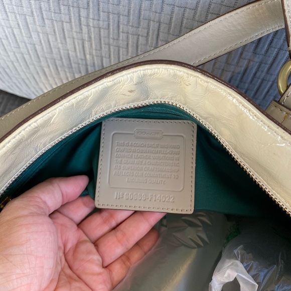 Taupe COACH Bucket Bag Purse - Picture 2 of 3